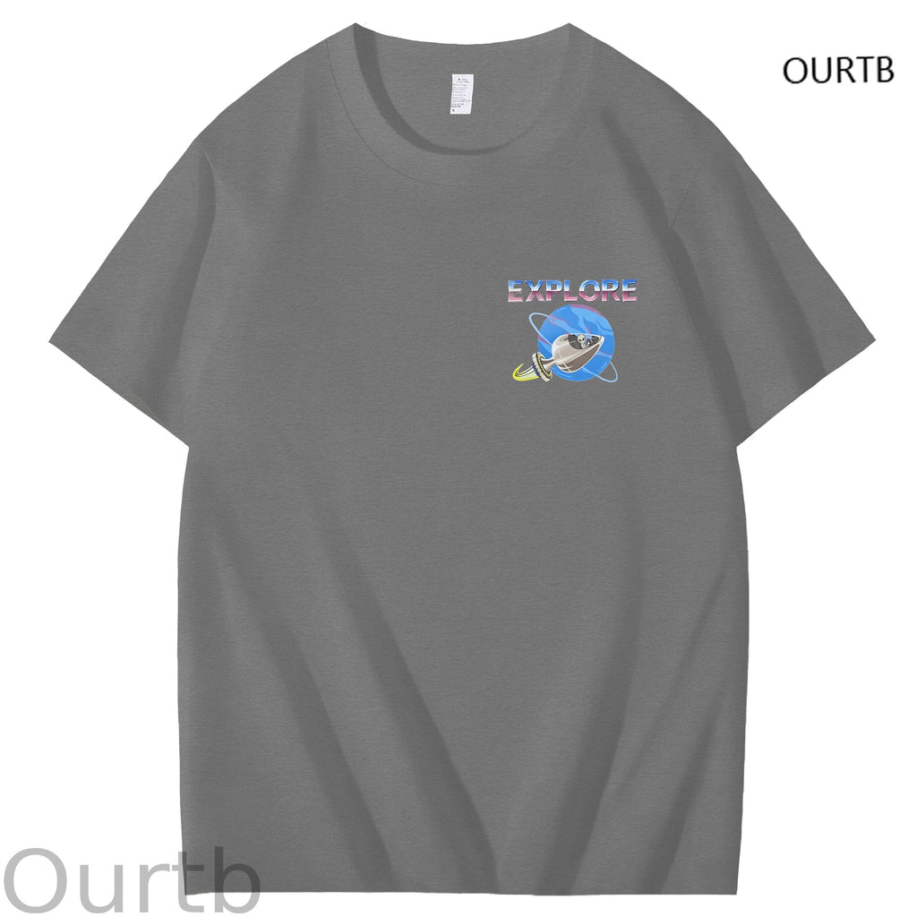 Explore Uranus Funny Adult Art Pattern Print T-Shirt