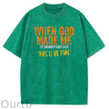 When God Made Me He Grinned And Said This'll Be Fun Pattern Crew Neck T-Shirt