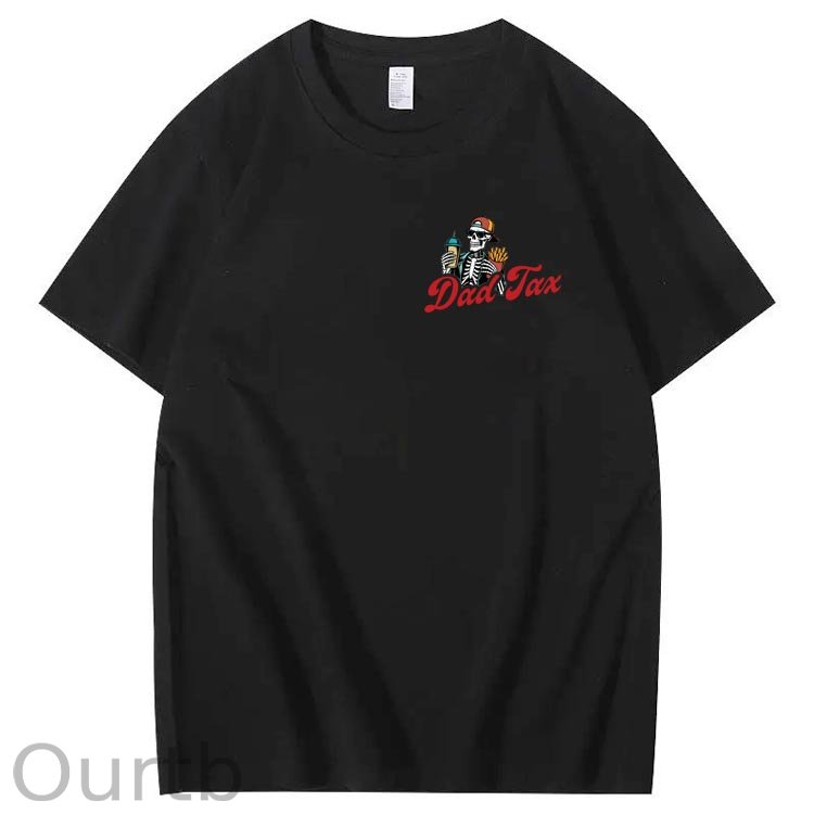 Dad Tax Pattern Print Cotton T-Shirt