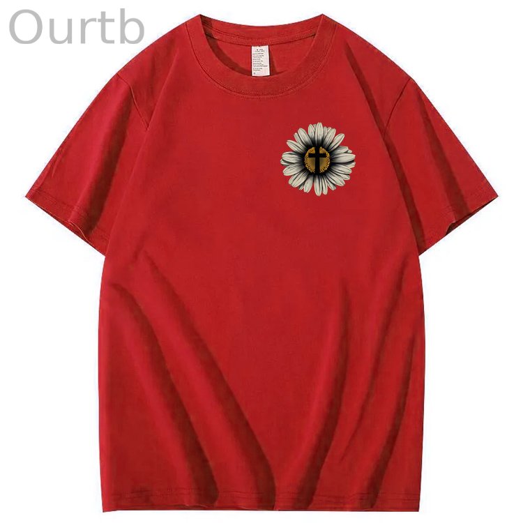 Jesus Saves My Life Pattern100% Cotton T-Shirt