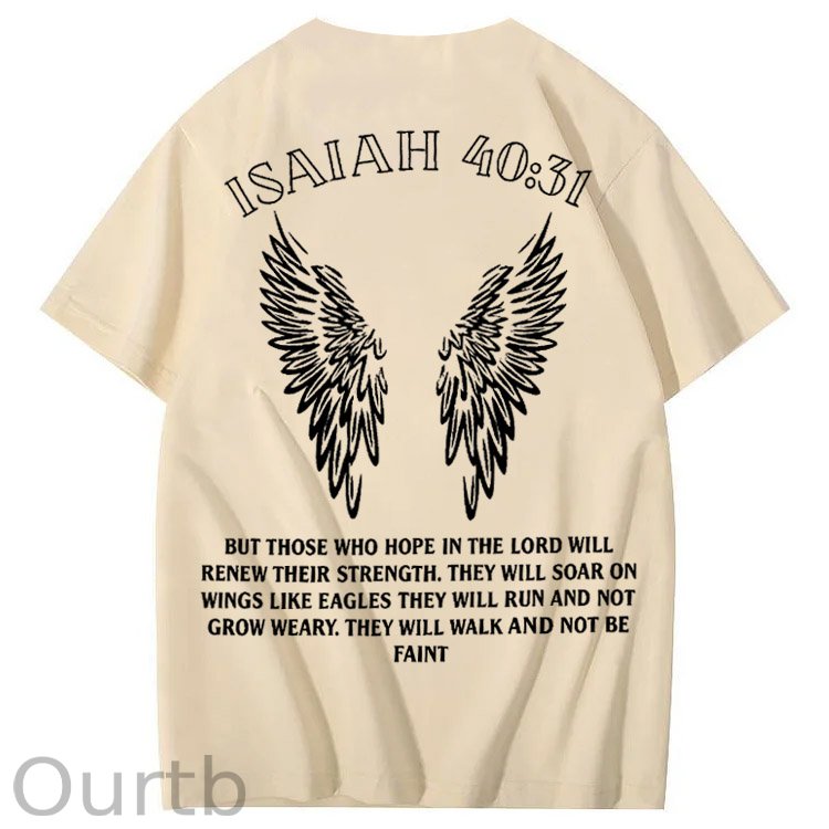 ISAIAH 40:31 Pattern 100&Cotton Print T-Shirt