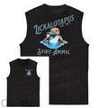 Spirit Aminal Pattern Print Sleeveless Cotton Washed Printed Loose Vest