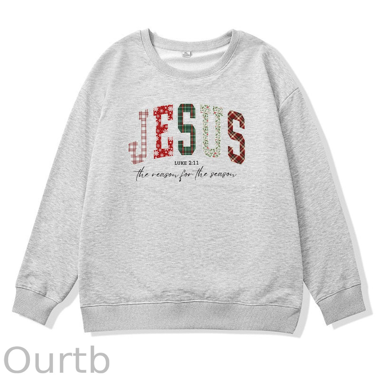 Jesus Pattern 100% 300g CottonCrew Neck Sweatshirt