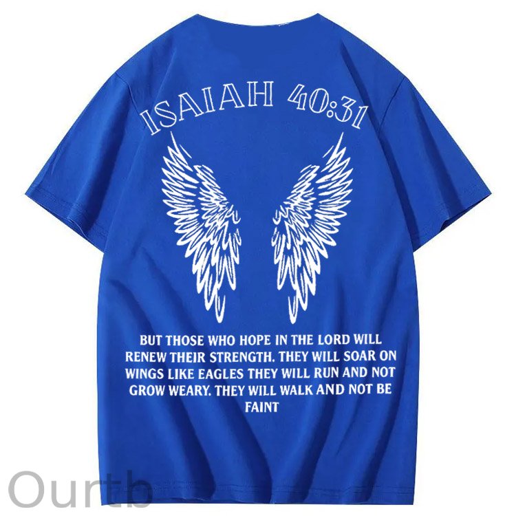ISAIAH 40:31 Pattern 100&Cotton Print T-Shirt