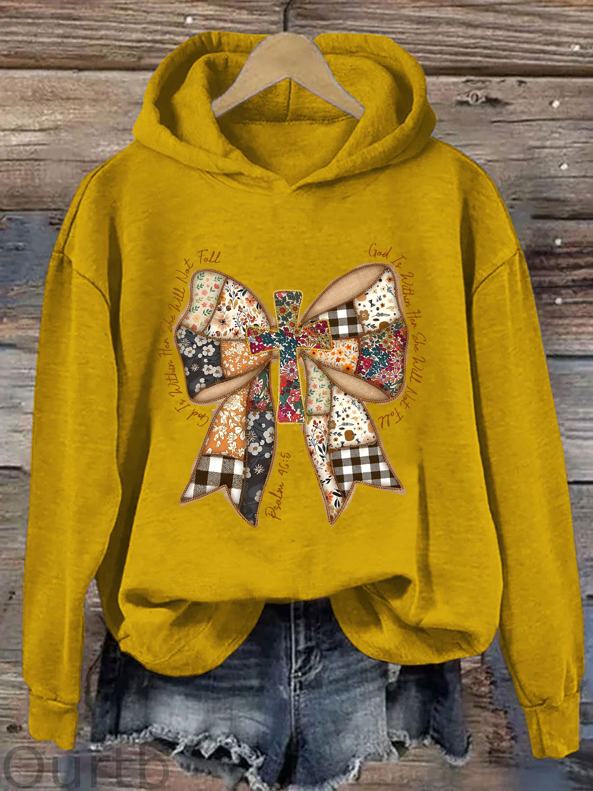Jesus God Is Within Her Coquette Hoodie