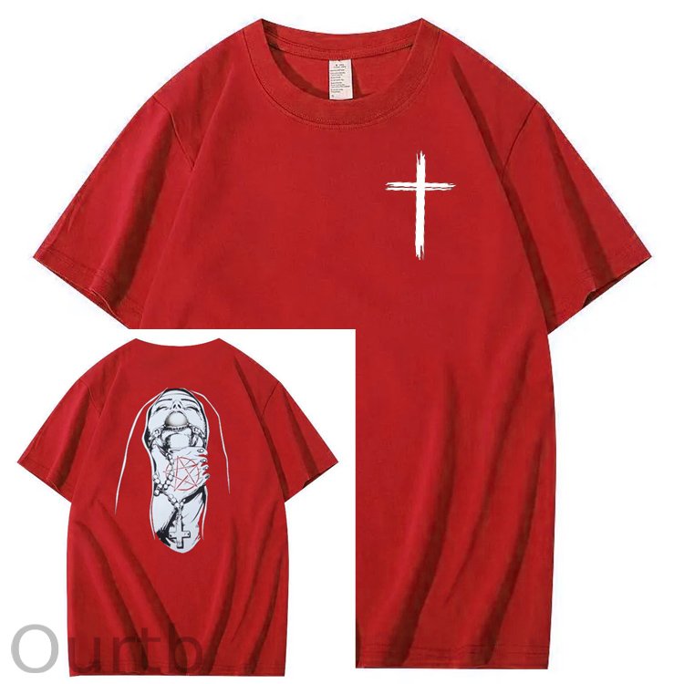 Save Me Pattern Crew Neck T-Shirt