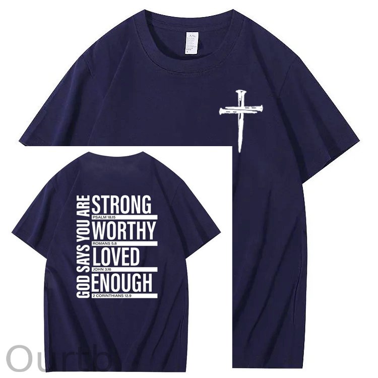 God Say You  Are Pattern  Print 100%Cotton T-Shirt