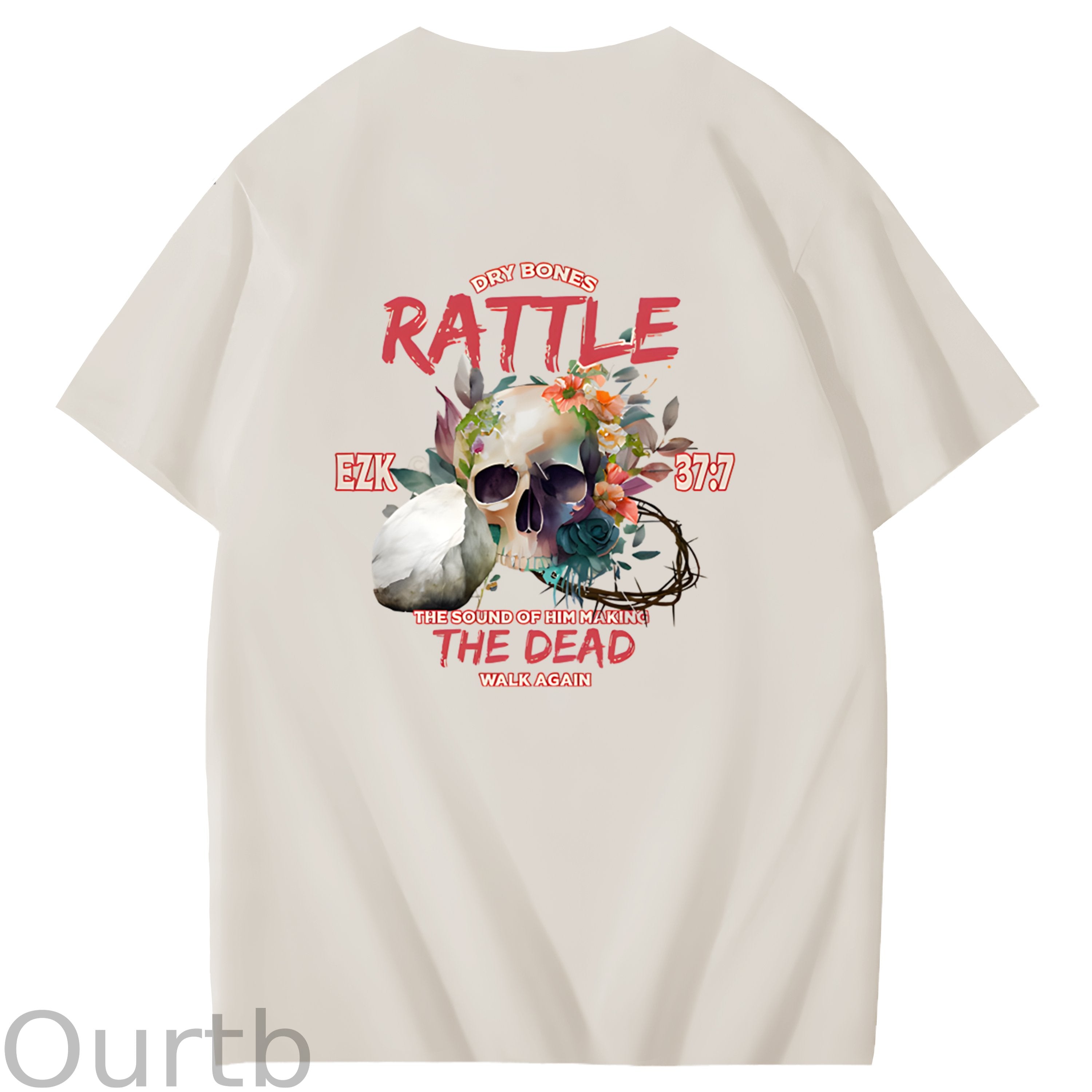 Dry Bones Rattle The Sound Of Him Making The Dead Walk Again Art Pattern Print T-Shirt