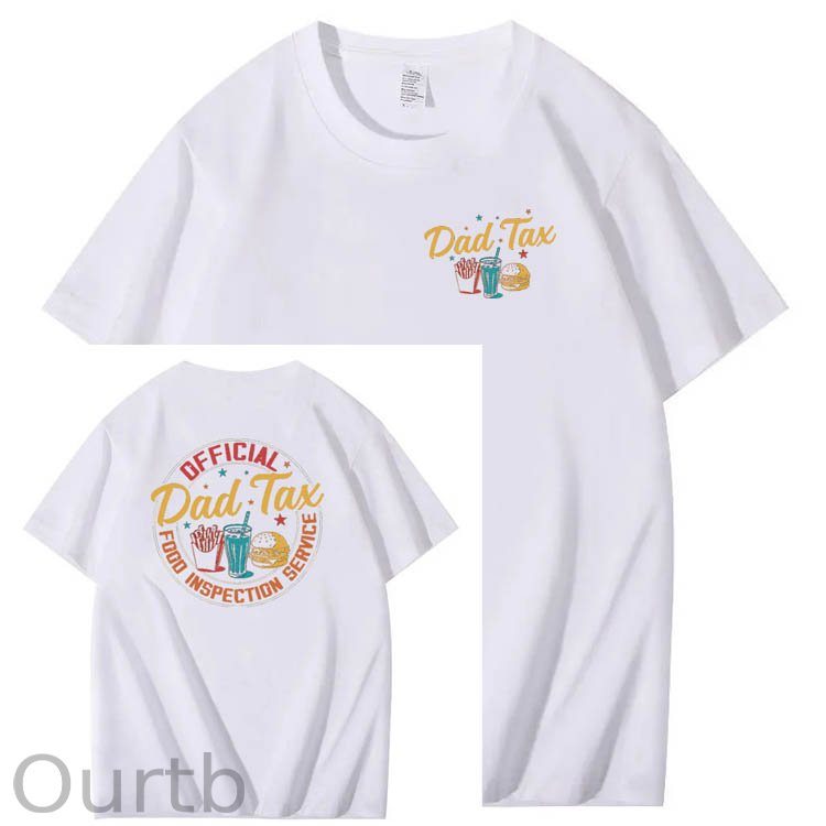 Official Dad Tax Pattern Print 100%Cotton T-Shirt