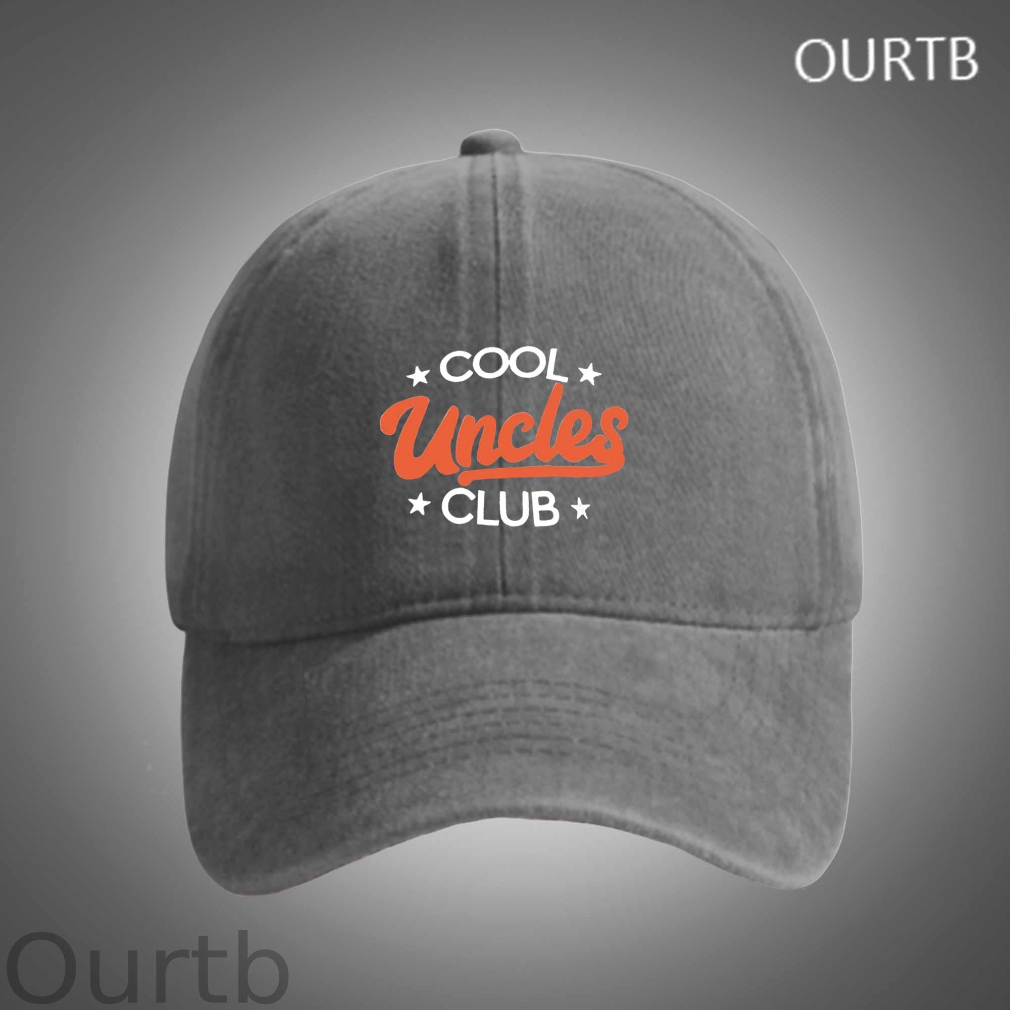 Cool Uncles Club Funny Art Print Unisex Distressed Cotton Washed Art Print Hat