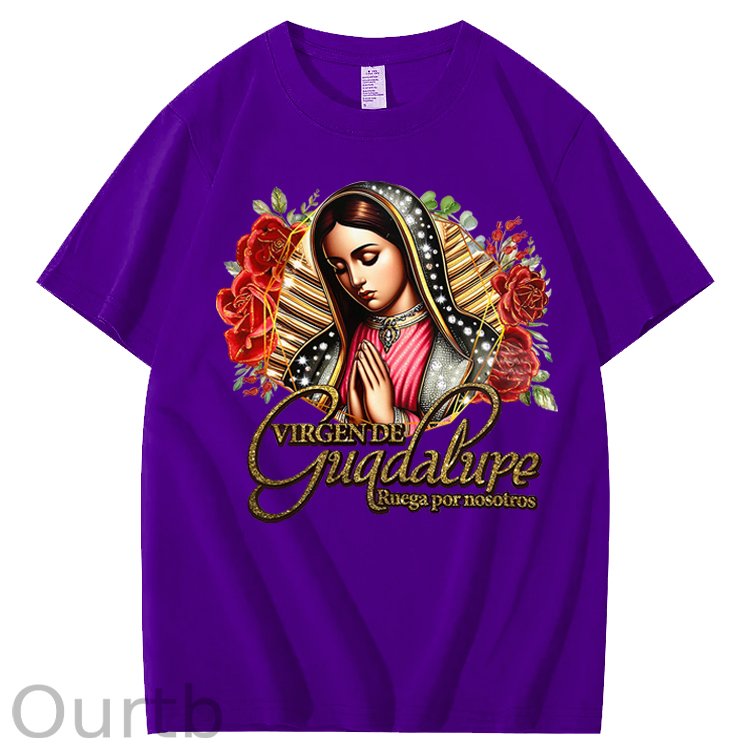 Virgen de Guadalupe Ruega Por Nosotros 100% Cotton T-Shirt