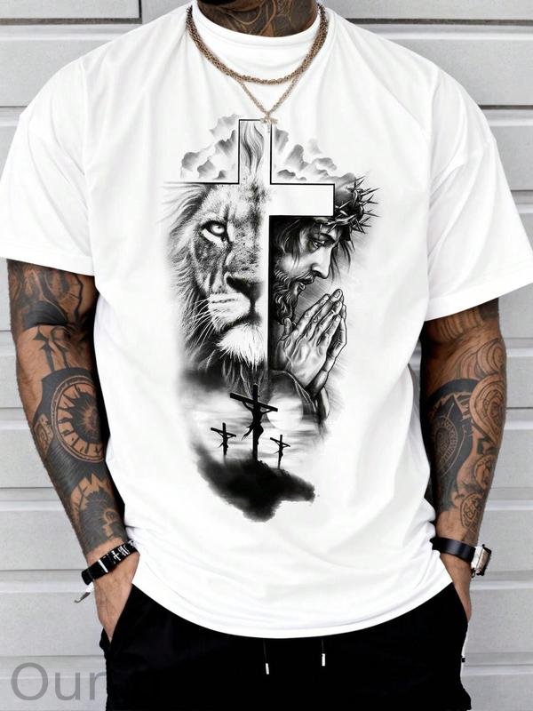 Lion & Jesus 100% Cotton T-Shirt
