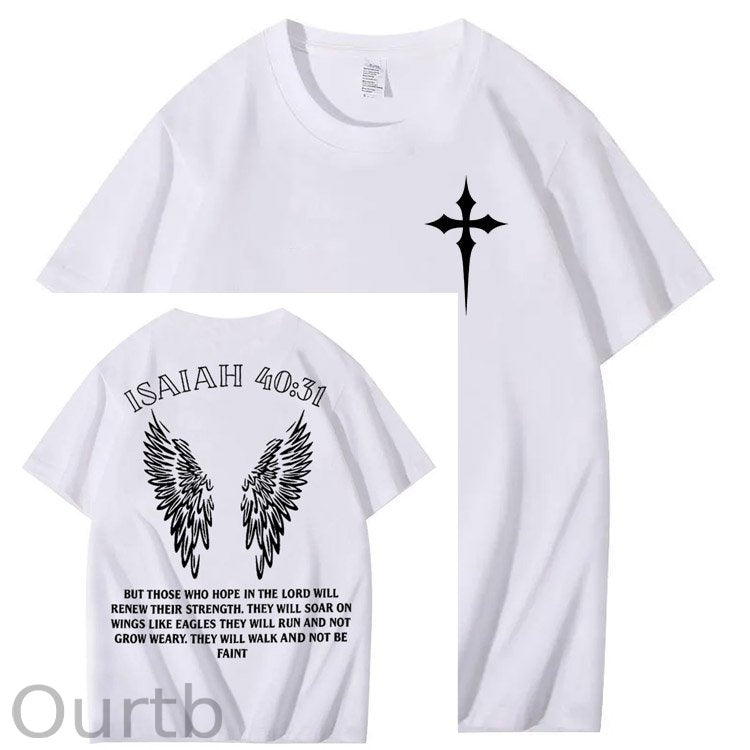 ISAIAH 40:31 Pattern 100&Cotton Print T-Shirt