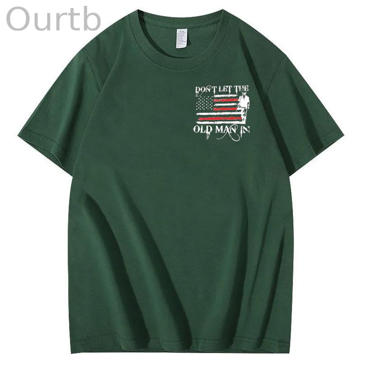 Vintage Don't Let The Old Man In Pattern 100&Cotton Print T-Shirt