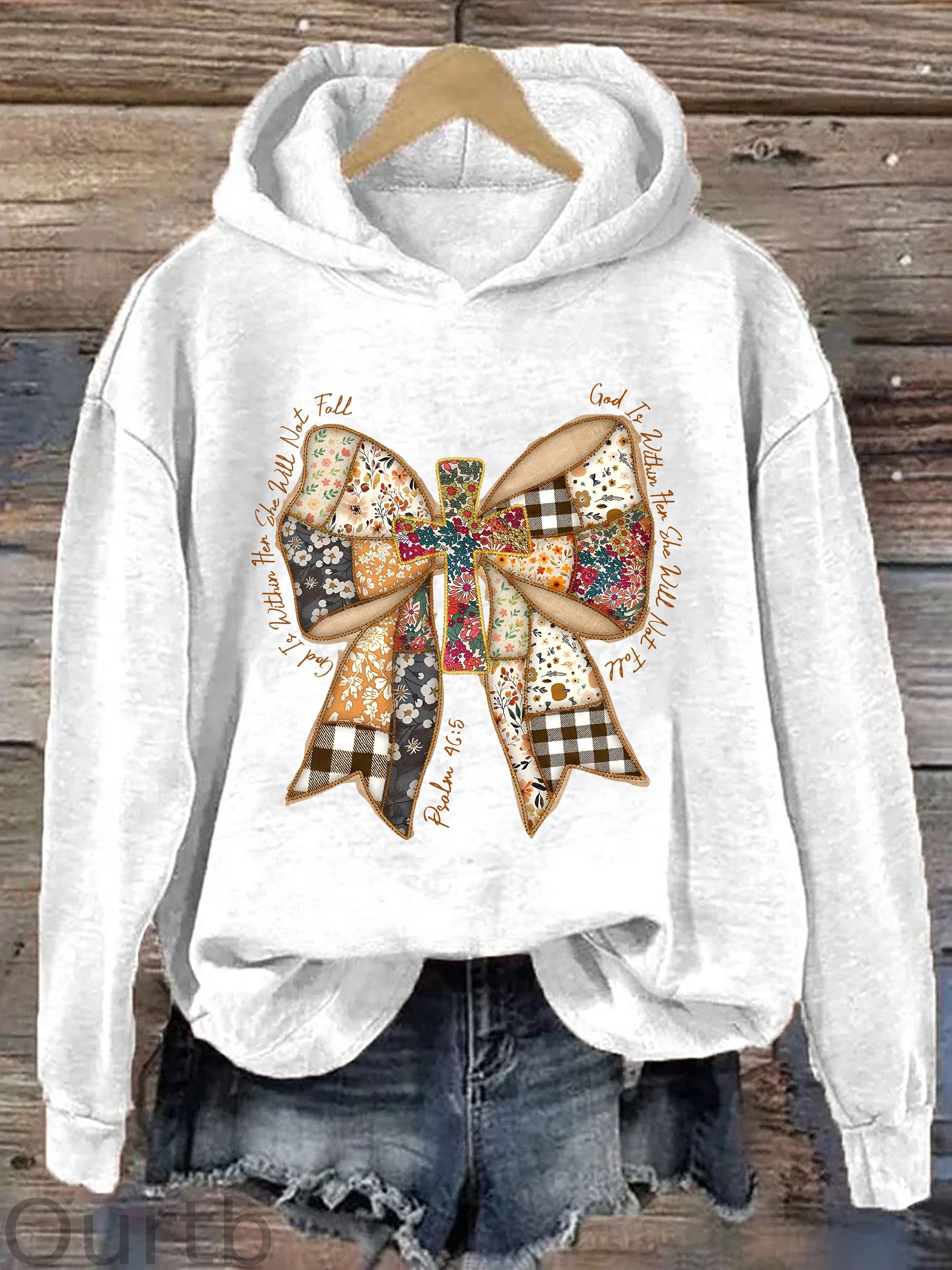 Jesus God Is Within Her Coquette Hoodie