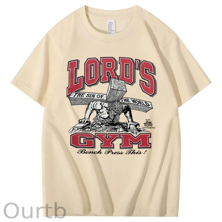 Vintage 1990s Lord's GYM His Pain Your Gain Jesus 100% Cotton T-Shirt