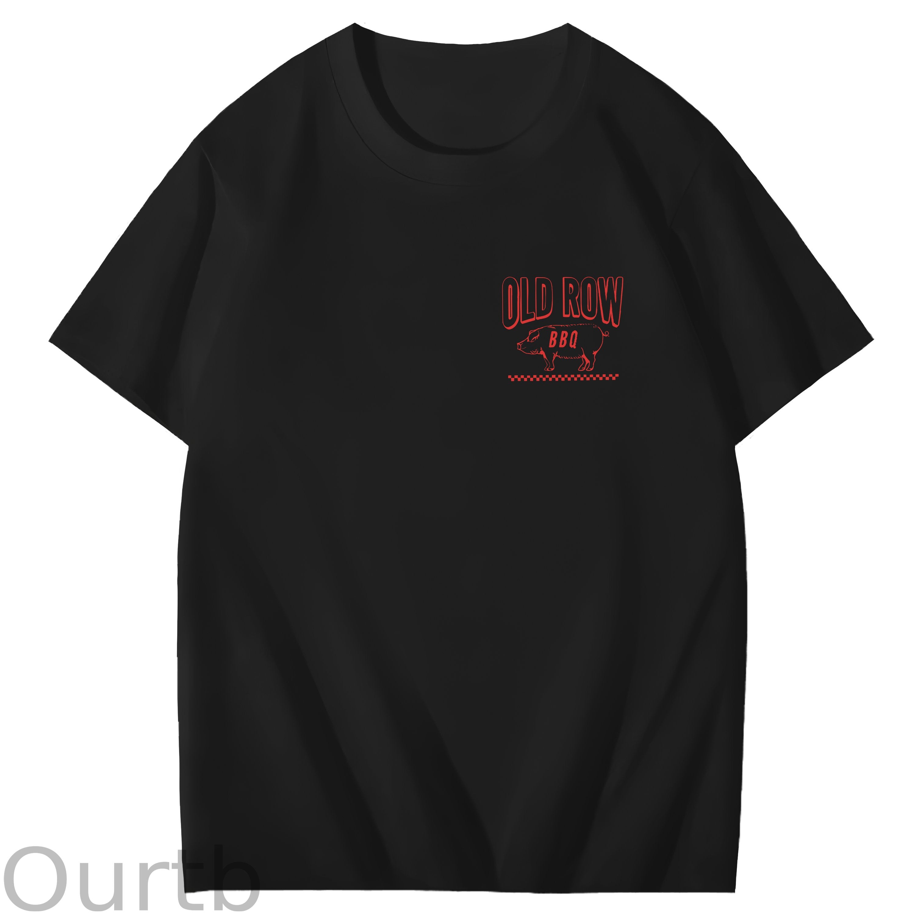 Old Row Smokin Meats And Clapping Cheeks Art Pattern Print T-Shirt