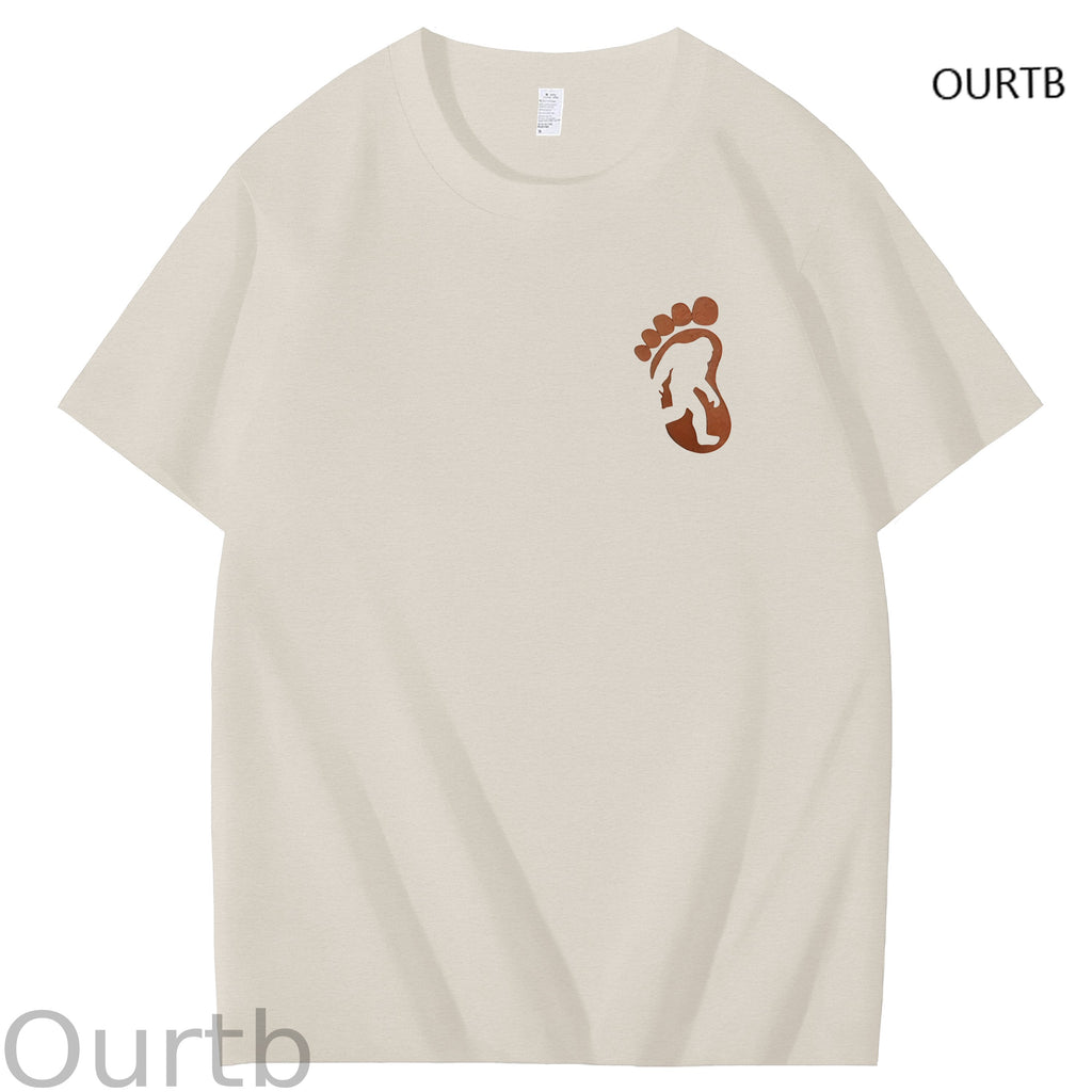Bigfoot Grabbed My Weiner Art Pattern Print T-Shirt