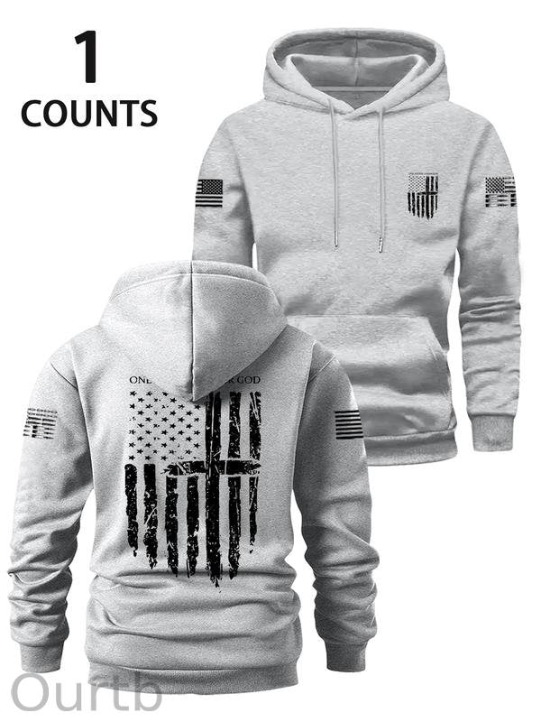 One Nation Under God Cotton Fleece Hooded Sweatshirt