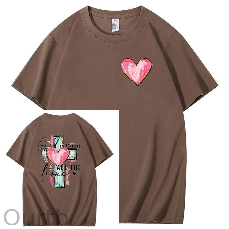God Is Good Alll The Fine Pattern Print Crew Neck T-Shirt