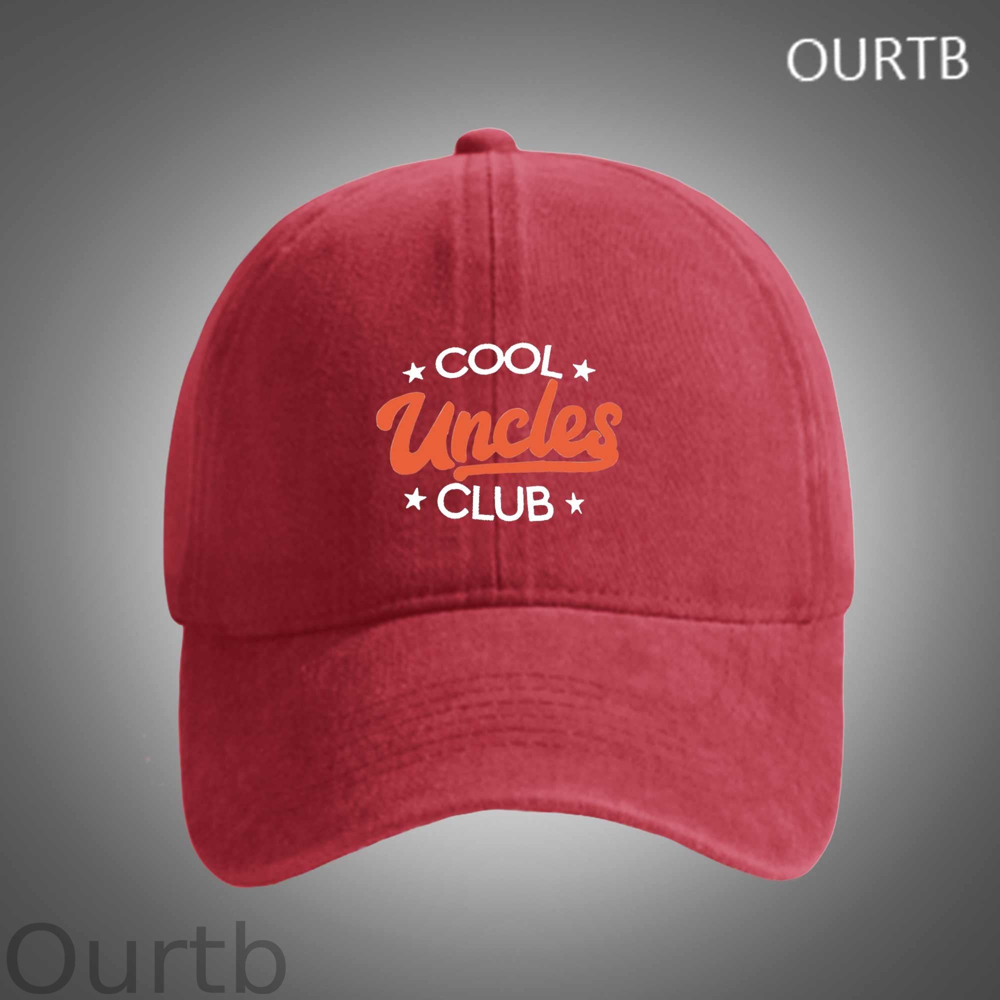 Cool Uncles Club Funny Art Print Unisex Distressed Cotton Washed Art Print Hat