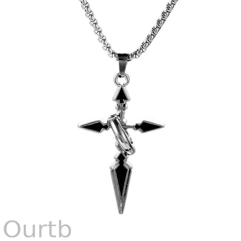 Casual Retro Cross Trend Necklace 68332314TO