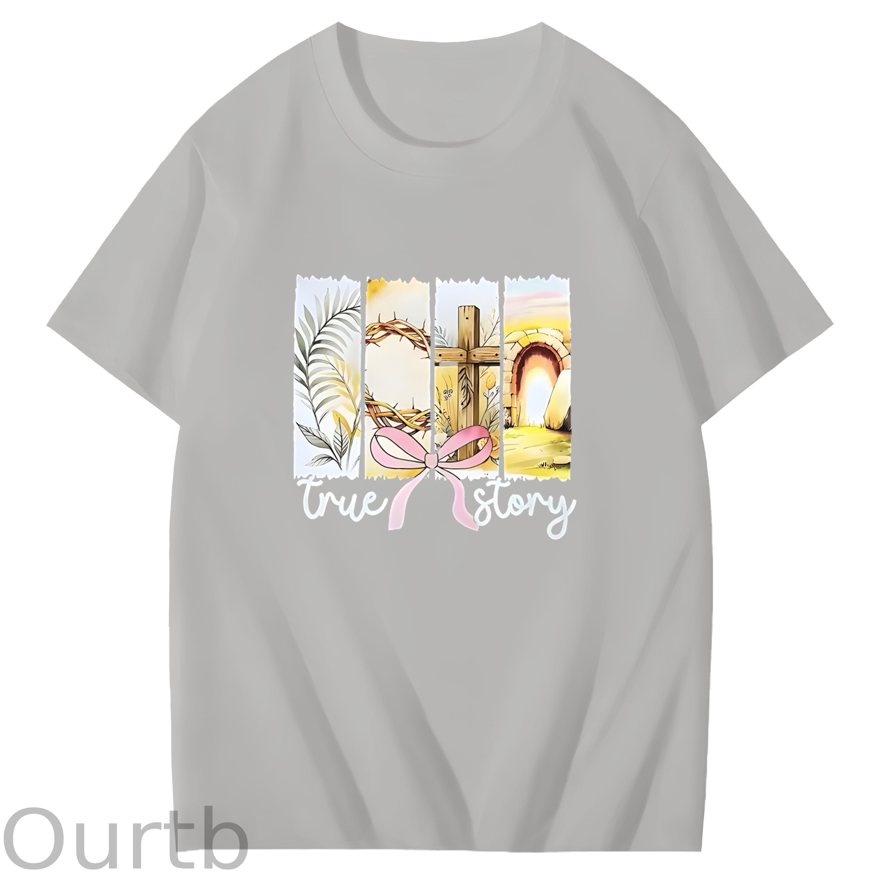 True Story Faith God Jessus Art Pattern Print T-Shirt