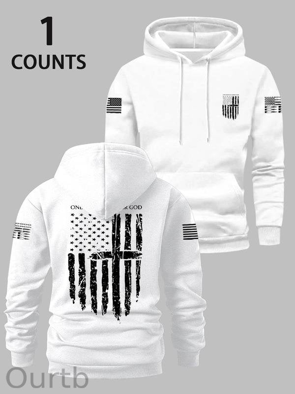 One Nation Under God Cotton Fleece Hooded Sweatshirt