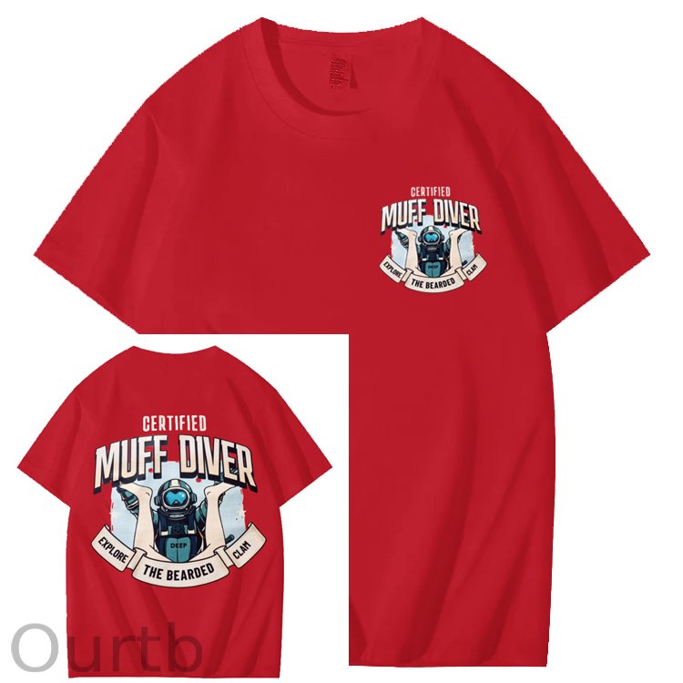 Certified Muff Diver Art Pattern Print T-Shirt