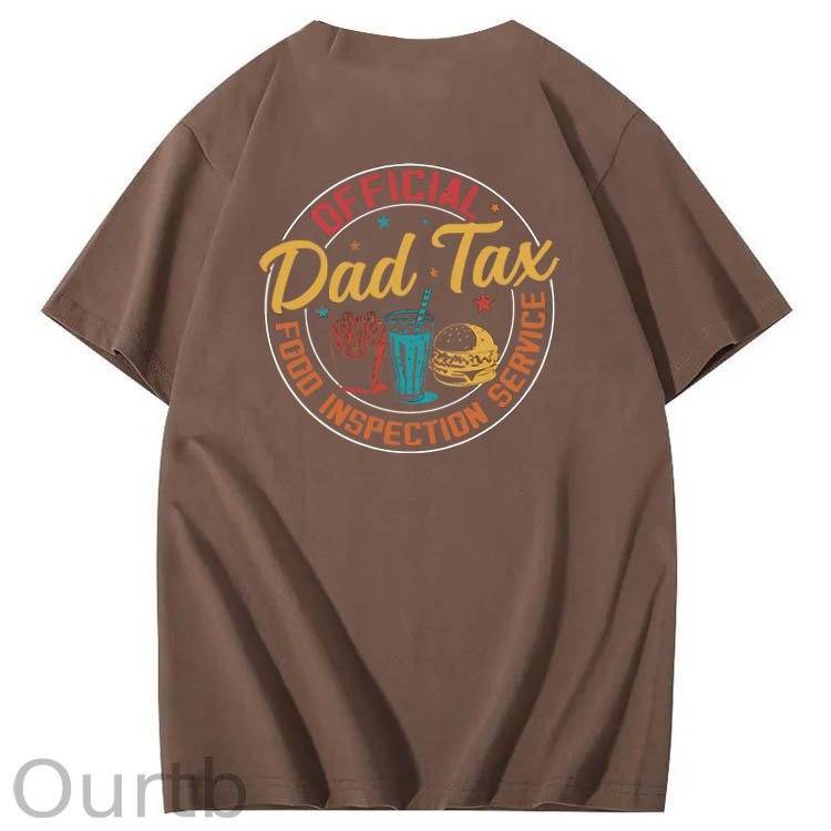 Official Dad Tax Pattern Print 100%Cotton T-Shirt
