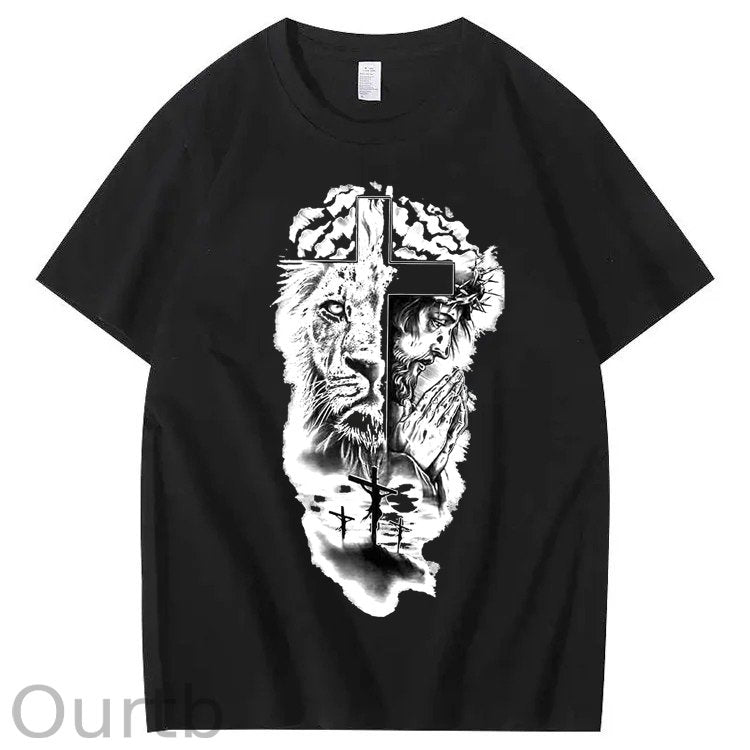 Lion & Jesus 100% Cotton T-Shirt