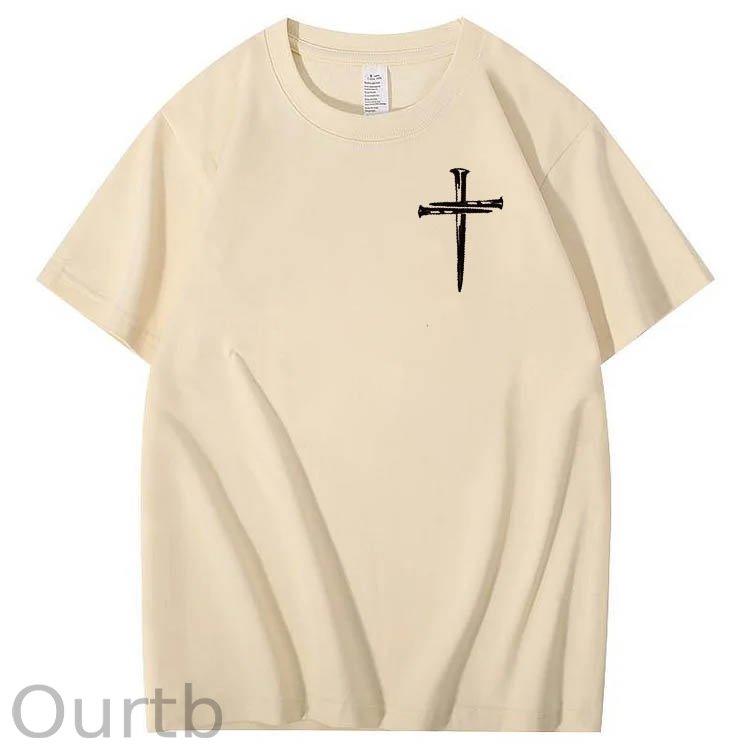 Jesus Paid It All Pattern Print Crew Neck T-Shirt