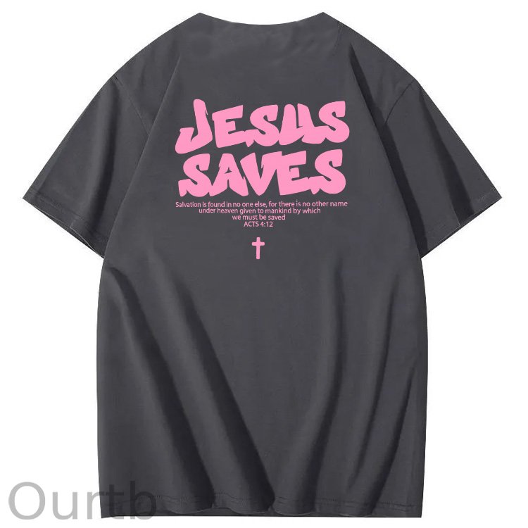 Jesus Saves  Pattern100% Cotton T-Shirt