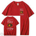 Sucking Tits Licking Clits  Pattern  Print 100%Cotton T-Shirt
