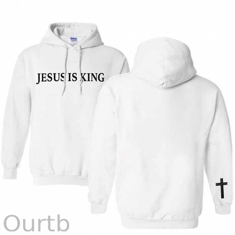 Jesus is King Pattern 100% 300g Cotton Classic Hoodie