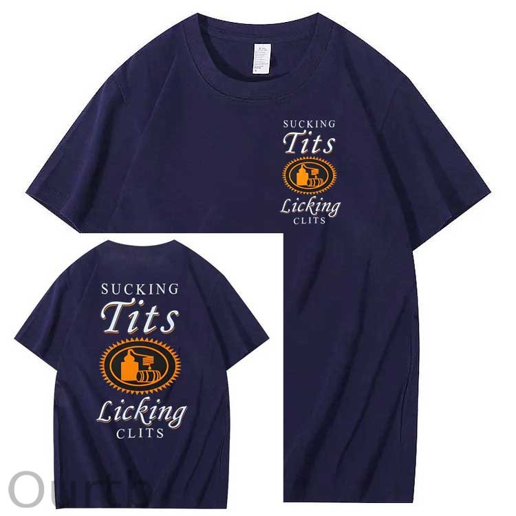 Sucking Tits Licking Clits  Pattern  Print 100%Cotton T-Shirt