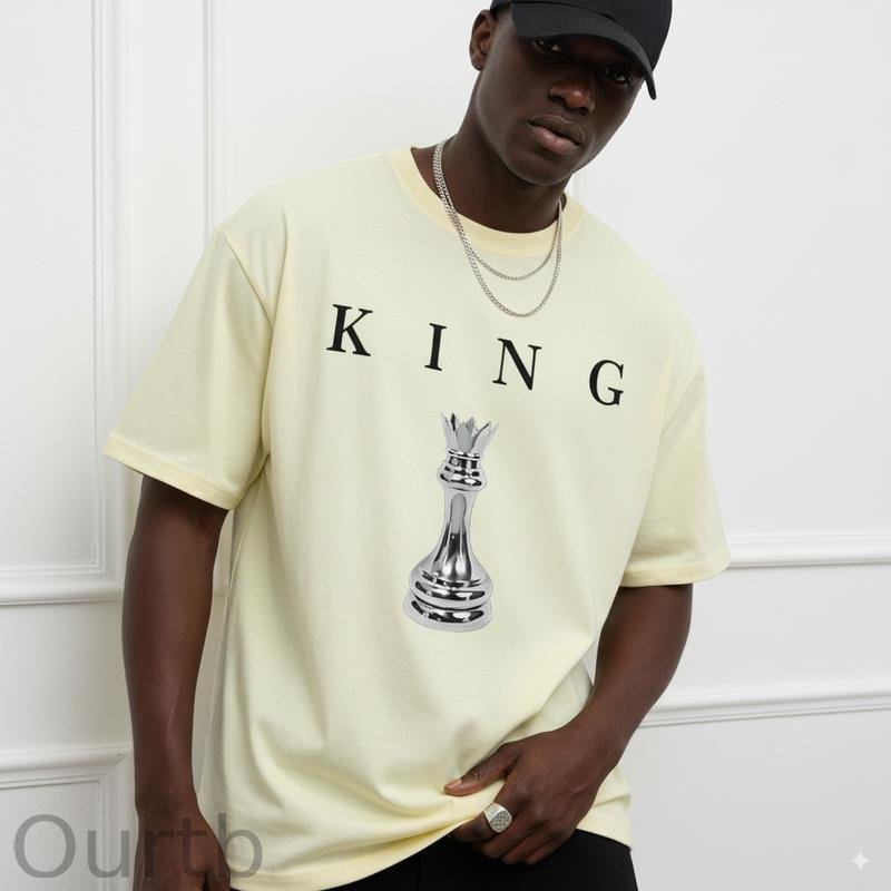 THE KING Men's 100% Cotton T-Shirt