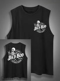 It's Not A Dad Bod It's A Father Figure Print Cotton Sleeveless Tank Tops