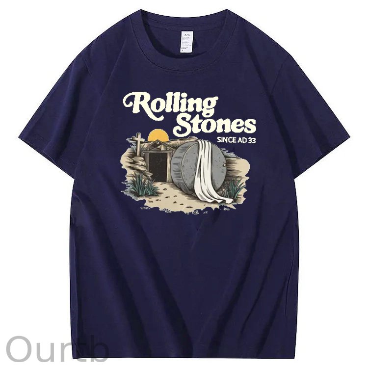 Rolling Stones Since  Ad 33 Pattern Print Crew Neck T-Shirt