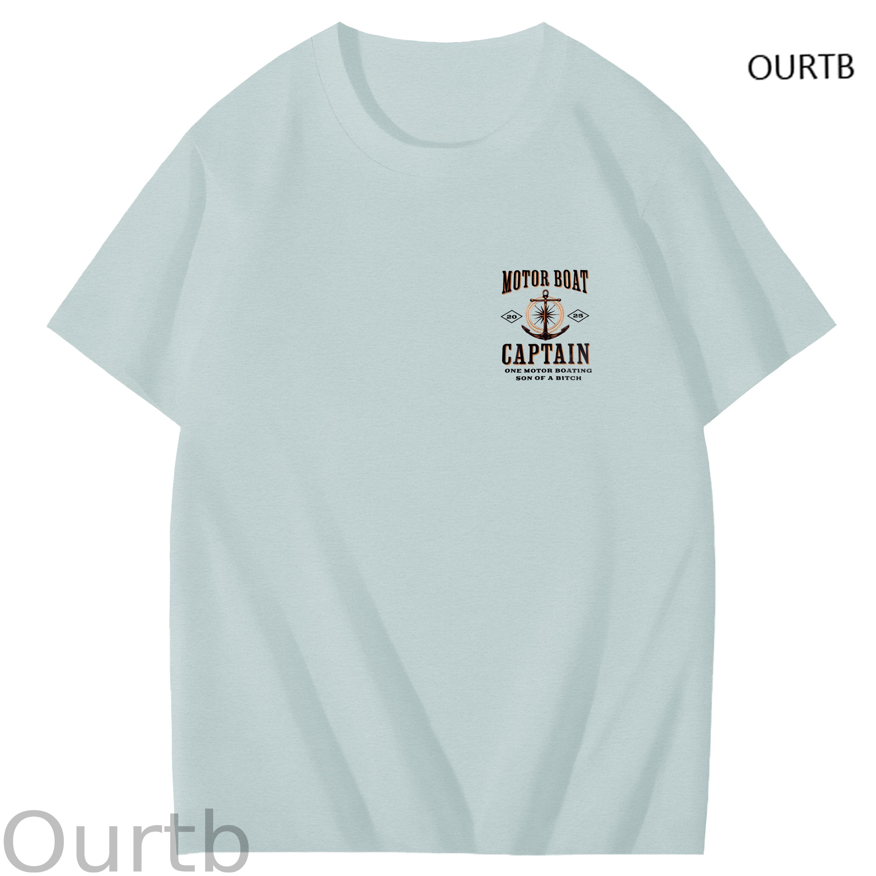 Moter Boat Captain One Motor Boating Son Of A Funny Art Pattern Print T-Shirt