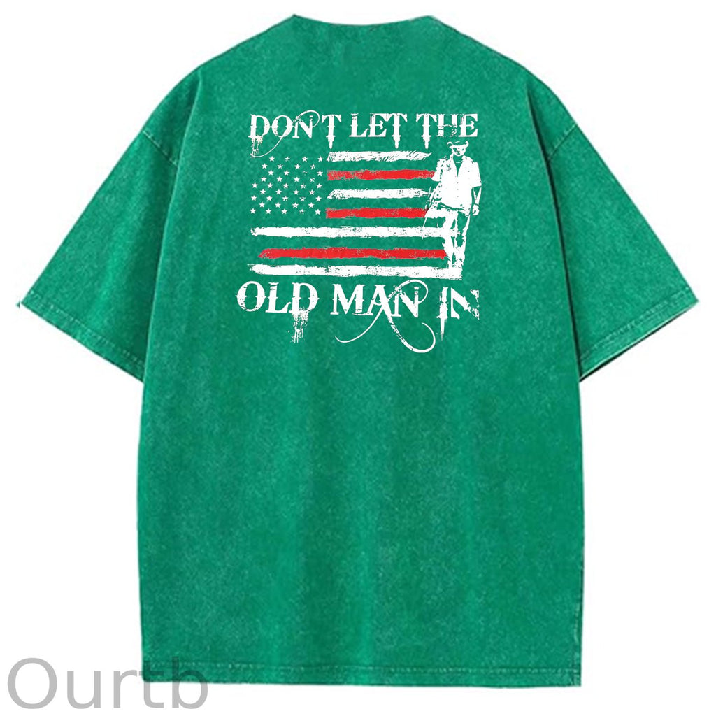 Don't Let The Old Man In Pattern Crew Neck T-Shirt