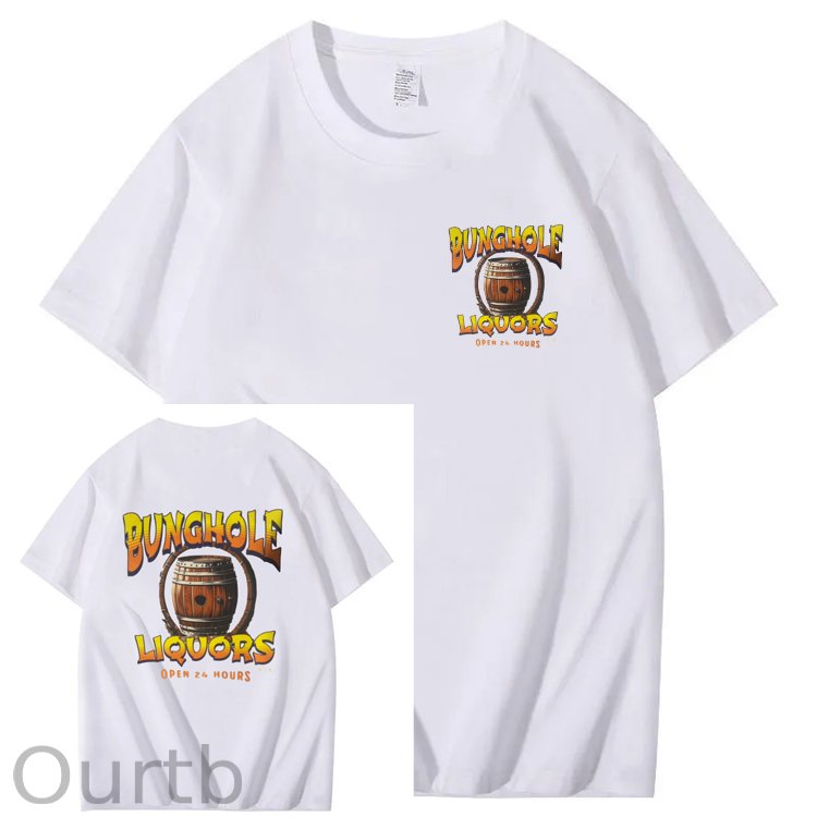 Big Johnson's Fequila Art Pattern Print T-Shirt
