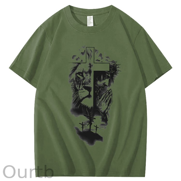Lion & Jesus 100% Cotton T-Shirt