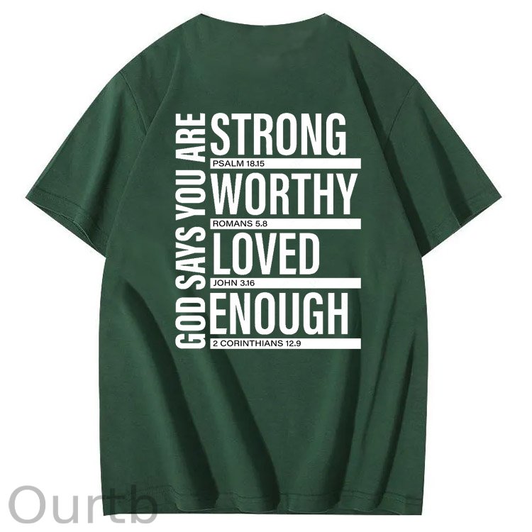 God Say You  Are Pattern  Print 100%Cotton T-Shirt