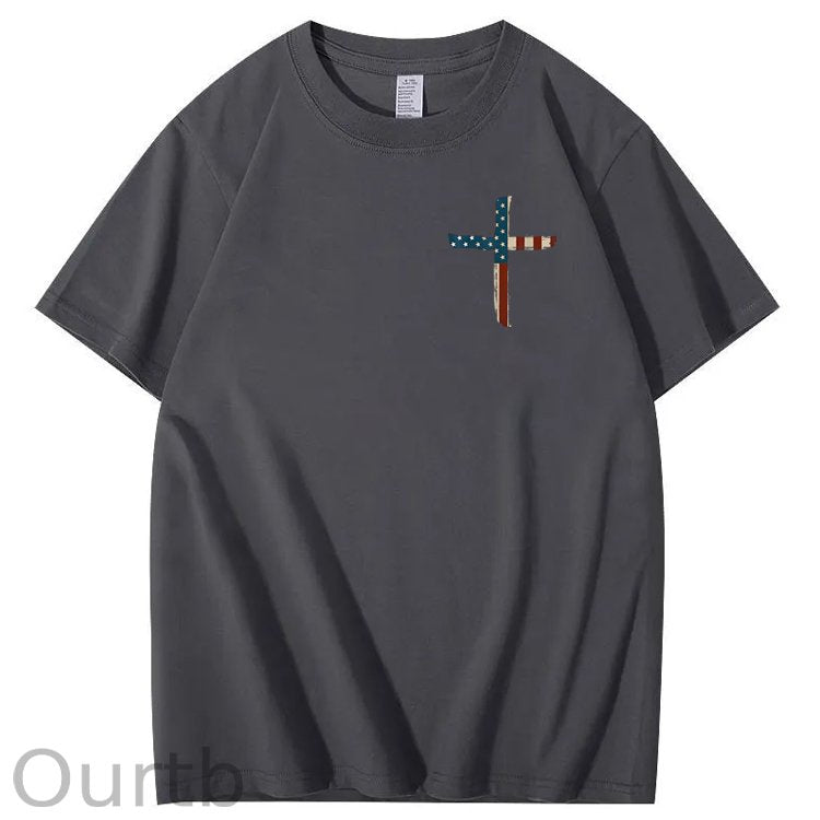 Stand For The Flag Kneel For The Cross 4th Of July T-Shirt