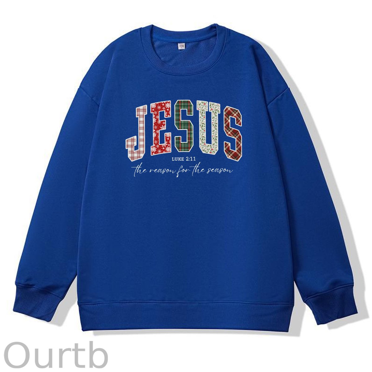 Jesus Pattern 100% 300g CottonCrew Neck Sweatshirt