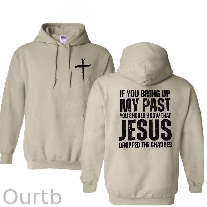 Jesus Pattern Printed Classics Hooded Sweatshirt