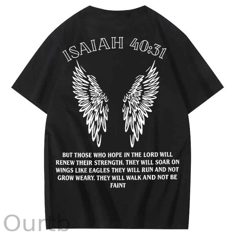 ISAIAH 40:31 Pattern 100&Cotton Print T-Shirt