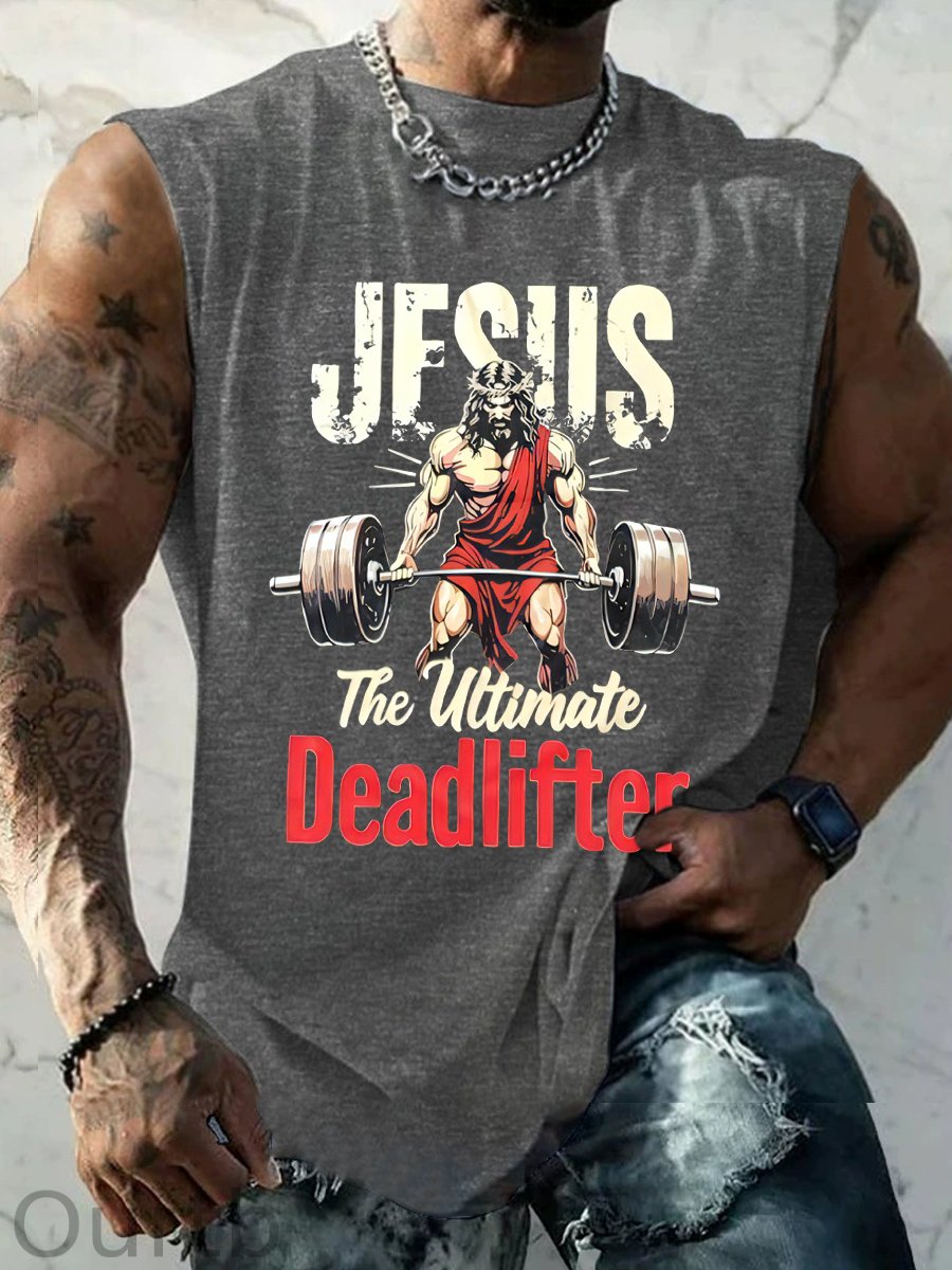 Jesus Pattern Print Vest