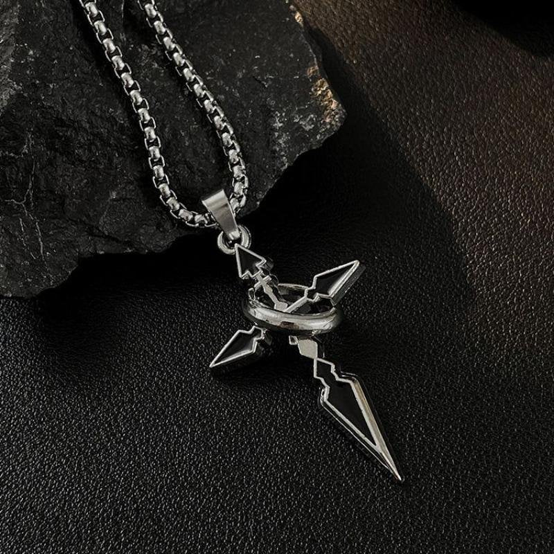 Casual Retro Cross Trend Necklace 68332314TO